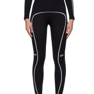 OFF-WHITE Black Off Stamp Leggings Size: 30